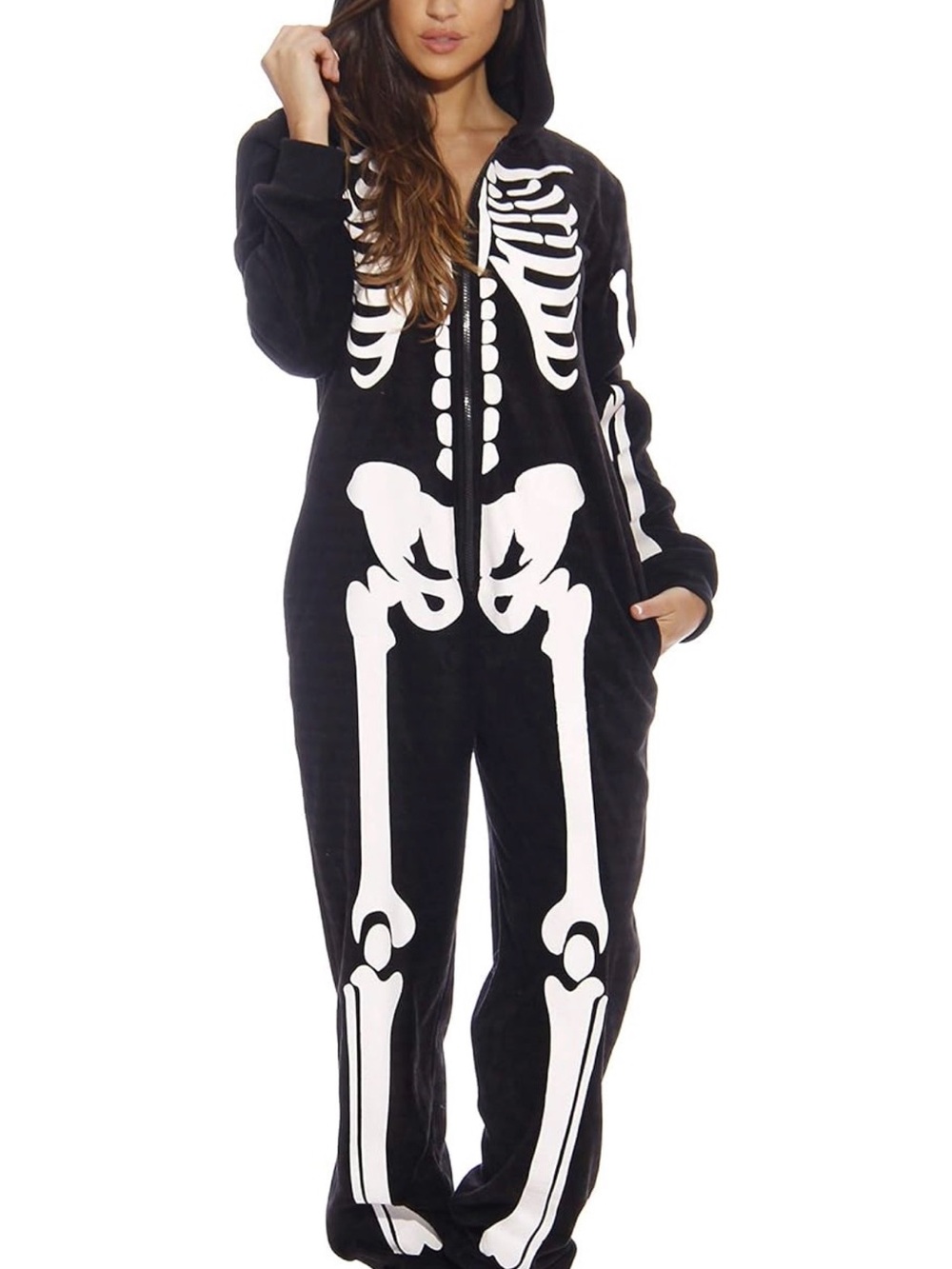 NWT HALLOWEEN Costume: Just Love Skeleton Onesie Jumpsuit